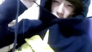 Korean twink jerking off