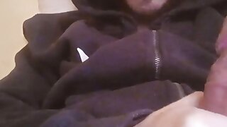 Hot Latin Student Dripping Hot Cum from Stroking his Cock