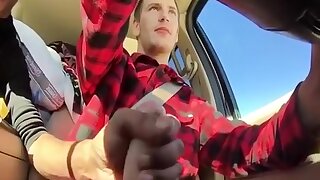 My best friend helps me while I drive him home