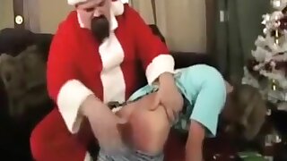 Santa spanks naughty little Tommy