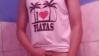 Horny teen boy in he bathed