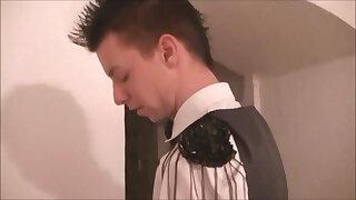 Twink fucked by barman at work