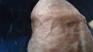 Young man shows his thick cock to a voyeur like you