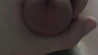 Playing with my cock and cumming because i was horny snd bored